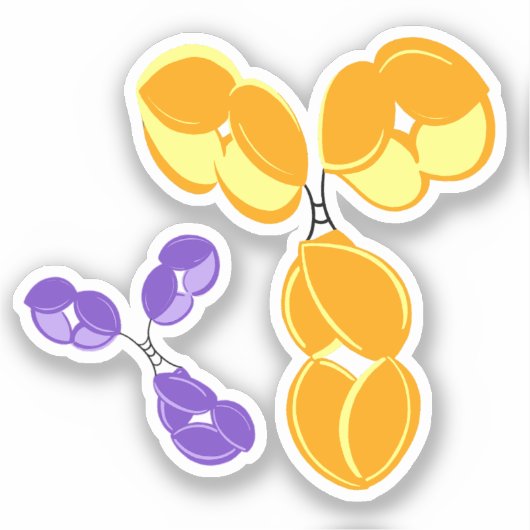 Vinyl sticker - geel IgG (antilichaam) w / bonus (Voorkant)