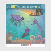 Vinyl Sticker -Gevist voor Monsters- Buellton.Art (Vel)