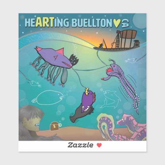 Vinyl Sticker -Gevist voor Monsters- Buellton.Art (Vel)