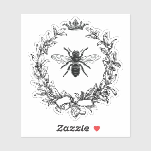 Vinyl Sticker  grafisch afbeelding Queen Bee (Vel)