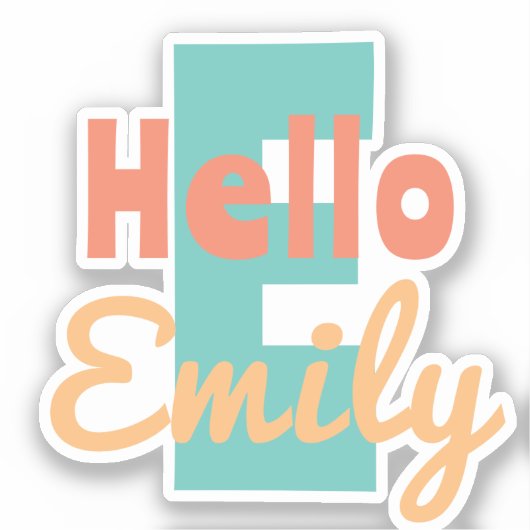 Vinyl Sticker hallo op maat (Voorkant)