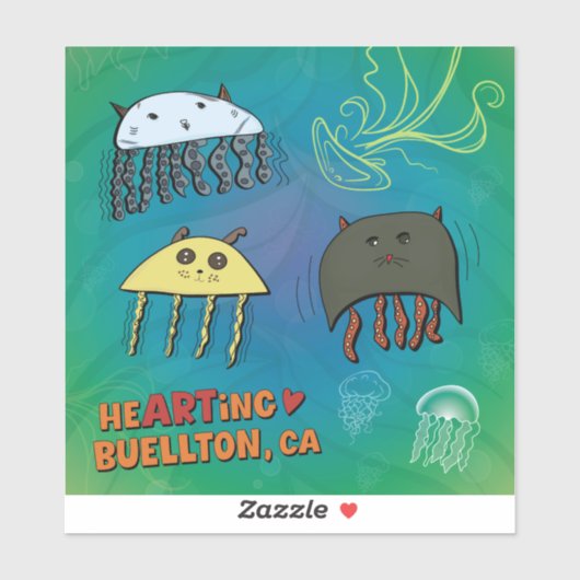 Vinyl Sticker - Jellies Everywhere - Buellton.Art (Vel)