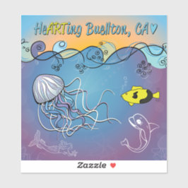 Vinyl Sticker - Jelly Waves - Buellton.Art