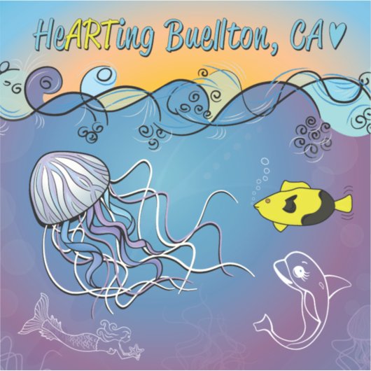 Vinyl Sticker - Jelly Waves - Buellton.Art (Voorkant)