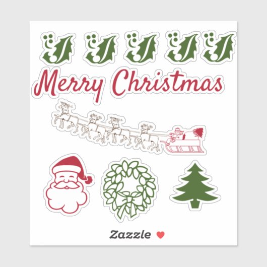 Vinyl Sticker - Kerstthema 1 (Vel)