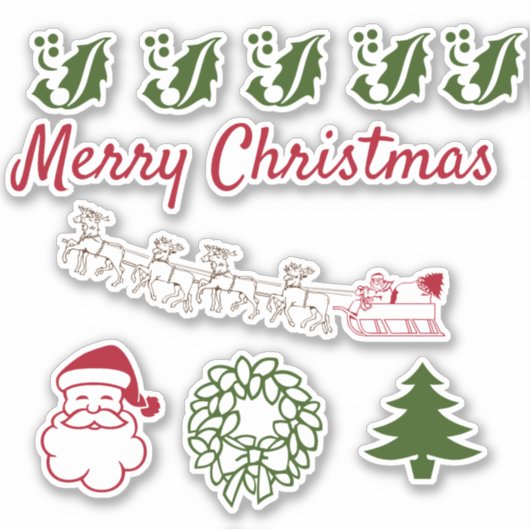 Vinyl Sticker - Kerstthema 1 (Voorkant)