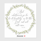 Vinyl Sticker KJV Bijbelvers Christelijk geschenk (Vel)