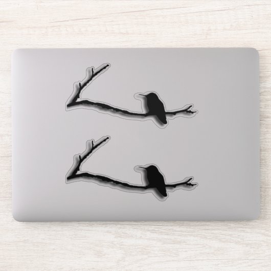 Vinyl sticker - Kolibrie op tak (Computer)