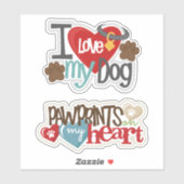 Vinyl sticker 'Love My Dog' (Vel)