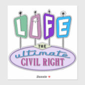 Vinyl sticker met een retro design. (Vel)