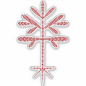 Vinyl sticker met een rode stempel (Voorkant)