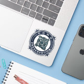 Vinyl Sticker met Logo (Laptop met iPhone)