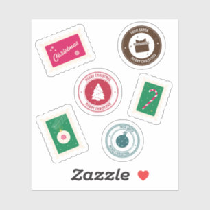 Vinyl Sticker met Postzegels