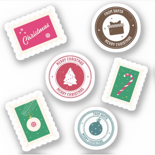 Vinyl Sticker met Postzegels (Voorkant)