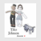 Vinyl Sticker - Paar en Hond (Vel)