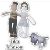 Vinyl Sticker - Paar en Hond (Voorkant)