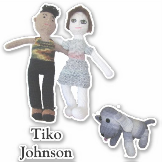 Vinyl Sticker - Paar en Hond (Voorkant)