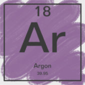 Vinyl Sticker Periodic Table Argon (Voorkant)