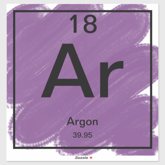 Vinyl Sticker Periodic Table Argon (Vel)