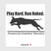 Vinyl Sticker Play Hard AHT Design (Vel)