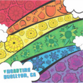 Vinyl Sticker - Regenboogbloemen -Buellton.Art (Voorkant)