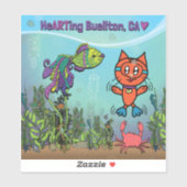 Vinyl Sticker - Scuba Cat - Buellton.Art (Vel)