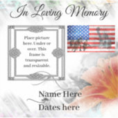 Vinyl sticker ter nagedachtenis (Voorkant)