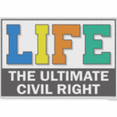 Vinyl sticker with a bold design. (Voorkant)