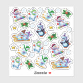 Vinyl stickers medium set Kerstmis tekens (Vel)