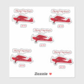 Vinyl-Stickers met contour vliegtuig Sticker (Vel)