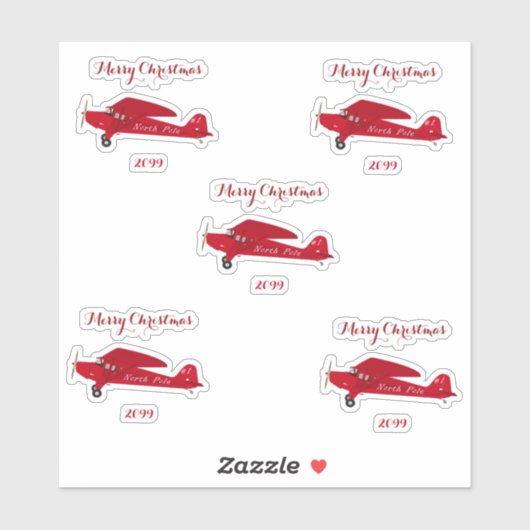 Vinyl-Stickers met contour vliegtuig Sticker (Vel)