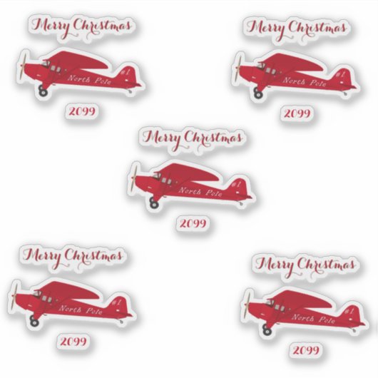 Vinyl-Stickers met contour vliegtuig Sticker (Voorkant)