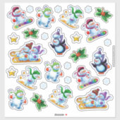 Vinyl stickers prachtige set kerstpersonages (Vel)