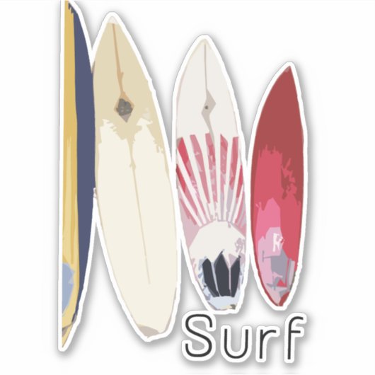 Vinyl Surfboard sticker (Voorkant)