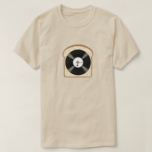Vinyl Toast T-shirt | Grappig Muziek Record T-shir (Design voorkant)