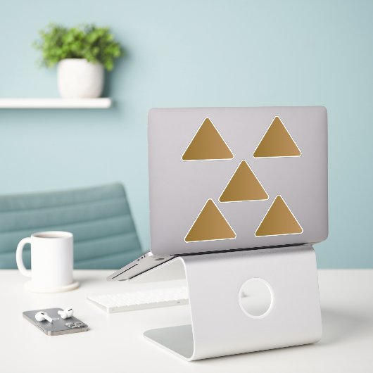 vinyl triangular stickers for kids, wall decor (Laptop op bureau)