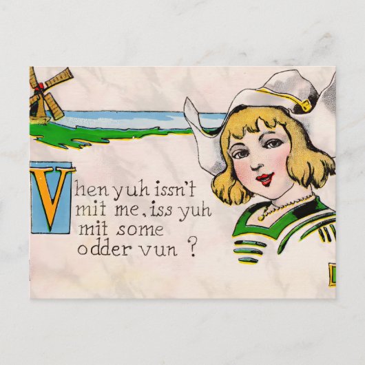 Vinyl Verhalenboek Kunst Briefkaart (Voorkant)