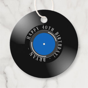 Vinyl Verjaardag Bedankjes Labels