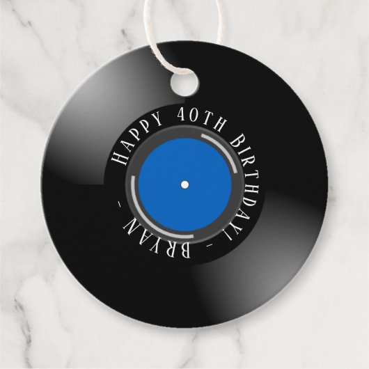 Vinyl Verjaardag Bedankjes Labels (Voorkant)