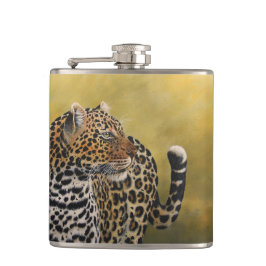 Vinyl verpakte fles - Leopard Heupfles