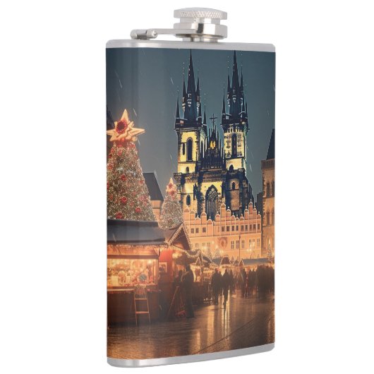 Vinyl verpakte fles Praag Heupfles (Rechts)