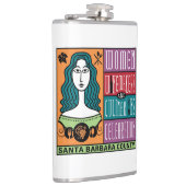 Vinyl verpakte fles - WWCC van Santa Barbara Count Heupfles (Rechts)