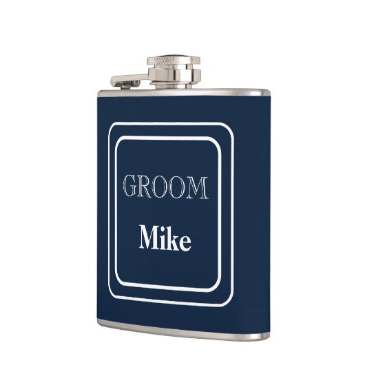 Vinyl verpakte kolf-bruidegom heupfles (Links)