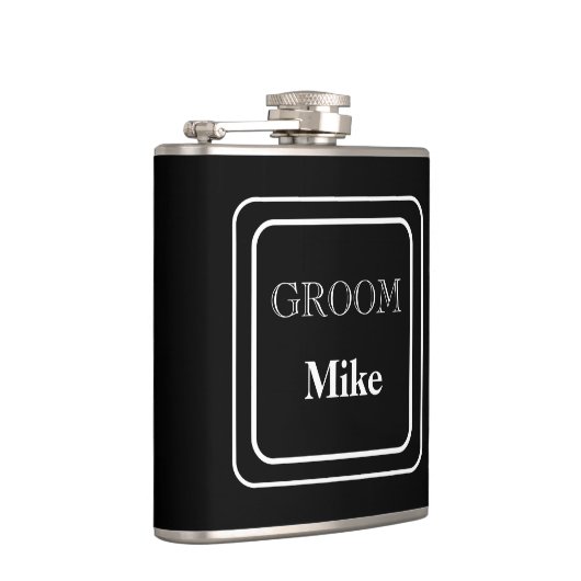 Vinyl verpakte kolf-bruidegom heupfles (Rechts)