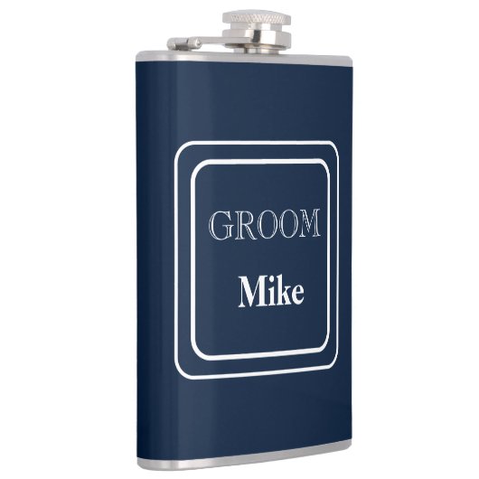 Vinyl verpakte kolf-bruidegom heupfles (Rechts)