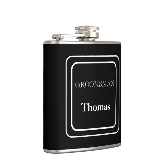 Vinyl verpakte kolf-groomsman heupfles (Rechts)