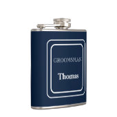 Vinyl verpakte kolf-groomsman heupfles (Rechts)