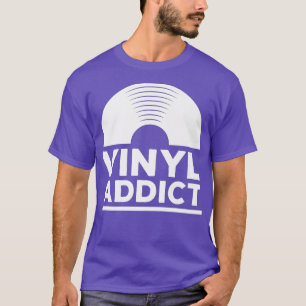 Vinyl Verslaafd T-shirt Retro Old School Muziek DJ