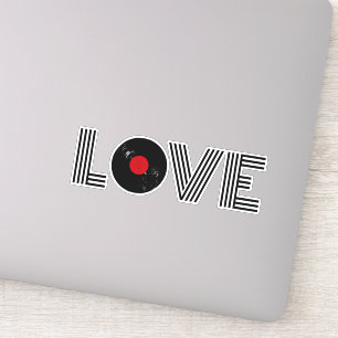 Vinyl verslagliefde sticker
