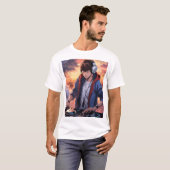 "Vinyl Vibes DJ T-shirt" T-shirt (Voorkant volledig)